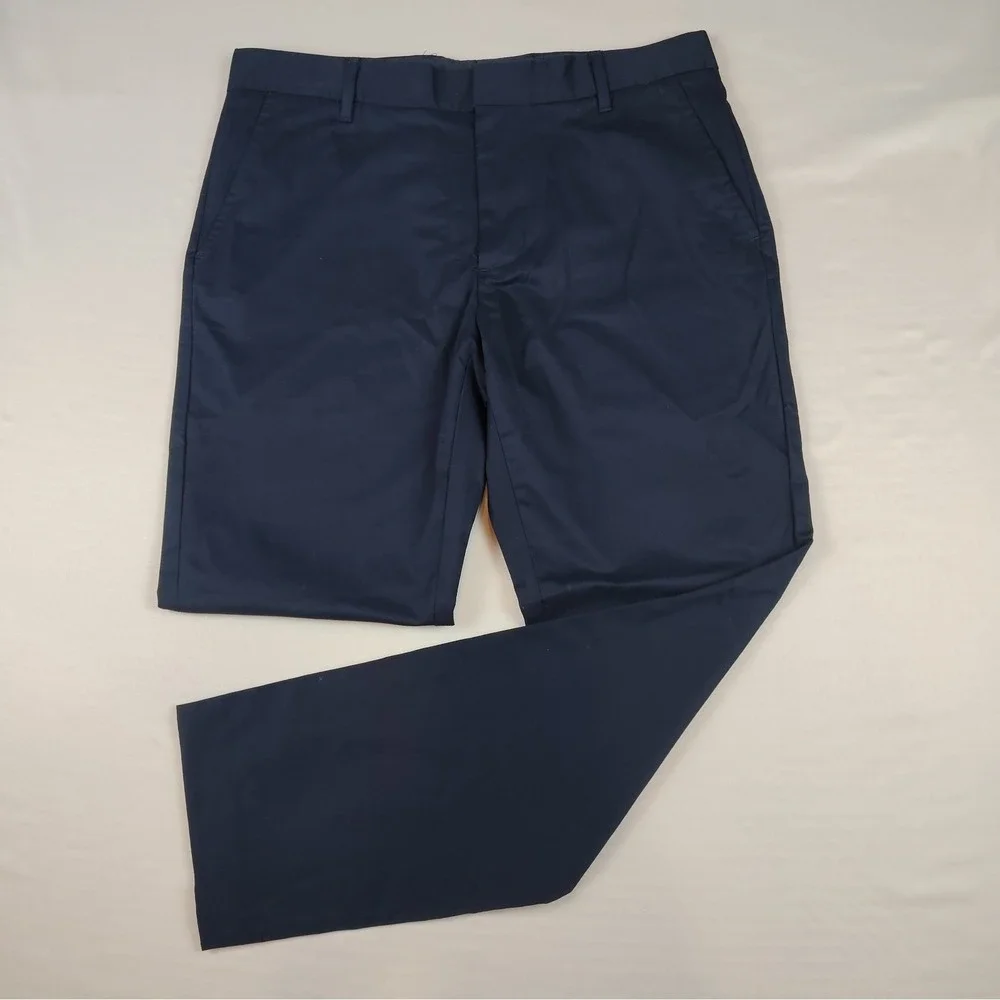 Bonobos Slim Fit Chino Pants Mens 34x30 Navy Flat Front Casual NWT Office Travel